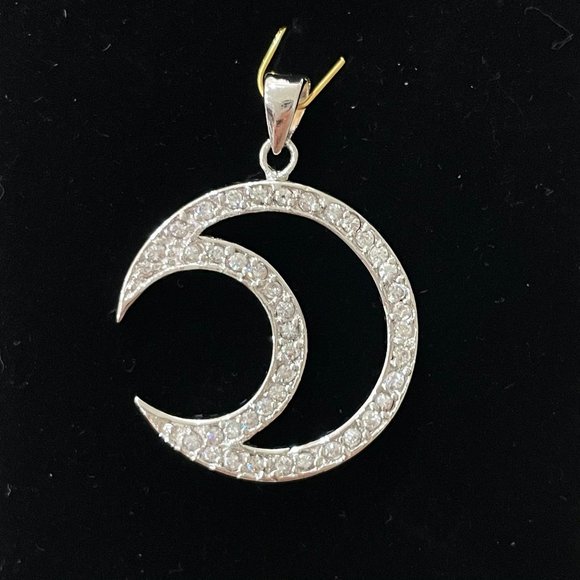 Jewelry - 13. Sterling Silver 925 Moon Pendant